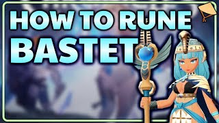 HOW TO RUNE BASTET Water desert queen v2  Summoners War Chronicles [upl. by Sublett]