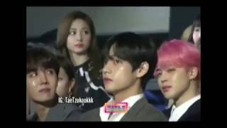 BTS V amp TWICE TZUYU TAETZU MOMENT AT FACT MUSIC AWARD 2019 [upl. by Harbard780]