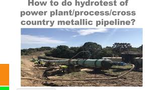 How to do hydrotest of a pipeline with english subtitles [upl. by Nnyleimaj]