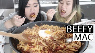 BEEFARONI  MUKBANG  RECIPE [upl. by Yoccm]