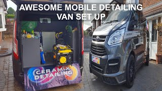 Awesome Mobile Detailing Van set up  Ford Transit Custom M Sport Double Cab [upl. by Nor887]