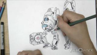 How to Draw Atlas and PbodyCompanion Cube Portal 2 [upl. by Lehte670]