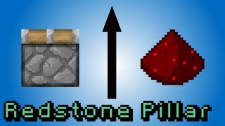 Redstone Pillar Vertical Hidden  Minecraft 17 Redstone Tutorial [upl. by Root513]