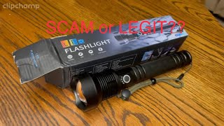 90000LM Flashlight Test SCAM [upl. by Ginevra687]