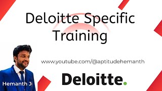 Deloitte Specific Training [upl. by Allen]