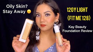 Kay Beauty Hydrating Foundation Review  120Y Light  Know Everything before Buying [upl. by Ludie64]