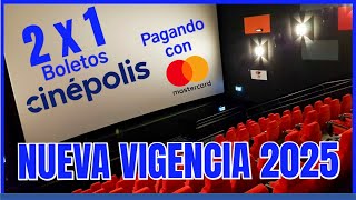 Beneficio 2x1 Boletos de Cinepolis con Mastercard  NUEVA VIGENCIA 2025  mastercard cinepolis [upl. by Assej]