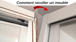 Comment recoller des meubles en bois aggloméré IKEA CONFORAMA BUT frises finition habillage armoire [upl. by Ahsekram]