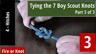 Knot Instruction  7 Boy Scout Knots  Series 3 of 3 [upl. by Norok]