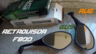 RETROVISOR F800  QUAL O MELHOR  GVS OU RVG  LENTE PLANA OU CONVEXA [upl. by Couq63]