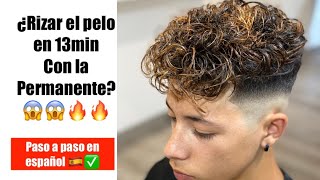 ¿Como rizar el pelo con la permanente en 13 min 😱🔥💈💈 paso a paso en español [upl. by Onfroi842]