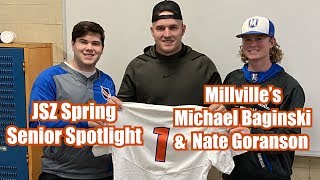 JSZ Spring Senior Spotlight  Michael Baginski amp Nate Goranson  Millville Baseball [upl. by Earle]