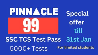 Pinnacle 99  SSC TCS test pass special offer till 31st Jan share video to all [upl. by Chubb]