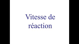 Chimie pour les amis de secondaire 5  vitesse de reaction [upl. by Starbuck]