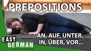 Easy German Grammar  Prepositions in an auf unter über vor [upl. by Makell]