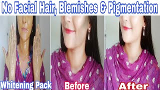 World Best Facial Hair Removal With Skin Whitening Pack  No waxing No Threadingfacialhair [upl. by Drona992]