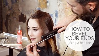 How To Bevel Hair With Your Straightening Iron [upl. by Yerhcaz]