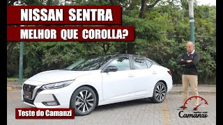 Nissan Sentra Exclusive 2023 evoluiu muito mas não o bastante  Teste do Camanzi [upl. by Teiluj739]