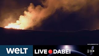 ISLAND Spektakulär Neuer Vulkanausbruch Glutrote Lava auf der ReykjanesHalbinsel  LIVE DABEI [upl. by Innaig]