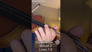 Minuet 2 Lines 78  Suzuki Violin 1 [upl. by Lud]