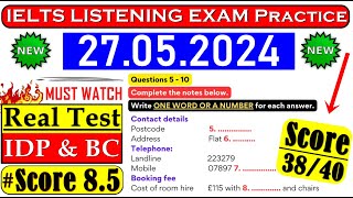 IELTS LISTENING PRACTICE TEST 2024 WITH ANSWERS  27052024 [upl. by Htbazile]