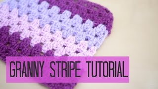 CROCHET Granny stripe tutorial  Bella Coco [upl. by Haig895]