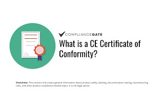 What is a CE Certificate of Conformity [upl. by Franek]