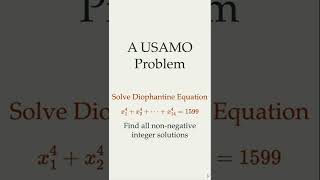 A USAMO Problem Solve Diophantine Equation Easier Than You Think [upl. by Warfold142]