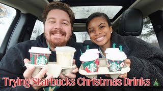 VLOGMAS DAY 3 Trying STARBUCKS Christmas Drinks w My Boyfriend [upl. by Hakan688]