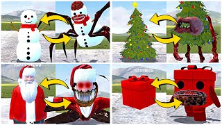 ALL NEW SNOWMAN MONSTER NIGHTMARE SANTA CLAUS CHRISTMAS TREE CURSED GIFT in Garrys Mod [upl. by Deth]