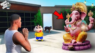 GTA 5  Vinayagar Chathurthi Franklin Buy BIGGEST Ganesh Statue  Shinchan Funny  Lovely Gaming [upl. by Assyral]