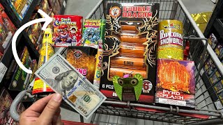 100 BUDGET FIREWORK SHOPPING Little Js Fireworks [upl. by Amliv]