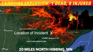 Campfire Explosion Kills 1 Injures 7 In Minnesota [upl. by Llevel572]