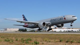 American Airlines Boeing 777323ER N722AN at LAX [upl. by Nylassej]