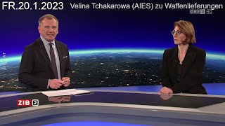 ZIB 2 Velina Tchakarowa AIES zu Waffenlieferungen Fr 2012023 [upl. by Esir]