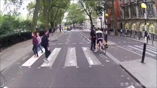 Angry Pedestrian Blocks Cyclist As He Races Through Zebra Crossing [upl. by Mcquoid]