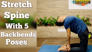 Stretch Your SPINE with These 5 Simple Yoga Backbends [upl. by Acsecnarf]