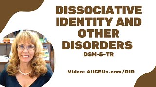 Dissociative Identity Disorder in the DSM 5 TR  Symptoms and Diagnosis [upl. by Christianna]