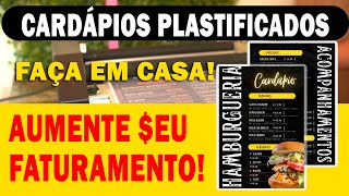 COMO FAZER CARDÁPIOS PLASTIFICADOS [upl. by Anotal]