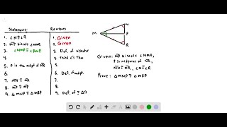 Given M P bisects ∠N M R  P is the midpoint of N R M N …̧ [upl. by Chud]