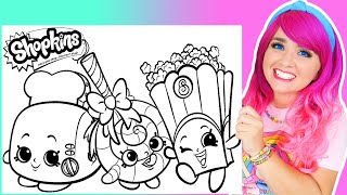 Coloring Shopkins GIANT Coloring Pages  Poppy Corn Lolli Poppins amp Toasty Pop  Crayola Crayons [upl. by Fredelia590]