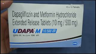 UDAPAM 10500 XR Tablet  Dapagliflozin and Metformin Hydrochloride Extended Release Tablets  UDAP [upl. by Aniarrol]