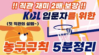 KBL 입문자를 위한 농구 규칙 5분 정리 🙌 [upl. by Hartzke]