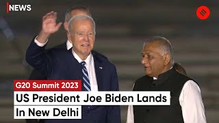 G20 Summit 2023 US President Joe Biden Lands In New Delhi For G20 Summit [upl. by Aseram]