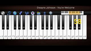 Dwayne Johnson  Youre Welcome by the Piano 🎹 [upl. by Ahsahtan]