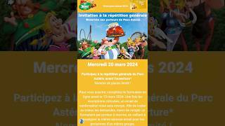 On connaît la date de la préouverture du Parc Astérix 2024  shorts [upl. by Adiaroz]