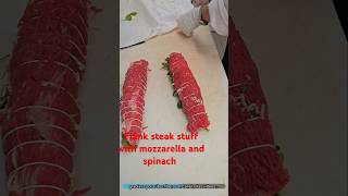 Como rellenar flank steak con mozzarella y espinacas [upl. by Newg420]