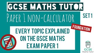 Every Topic on the Paper 1 GCSE Maths Exam May 2023  Foundation  Set 1  Edexcel AQA OCR [upl. by Calv]