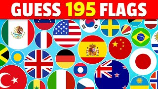 Guess All 195 FLAGS Of The World 🚩🌍 Ultimate Flag Quiz [upl. by Coulter211]