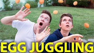 SIBLING EGG JUGGLING CHALLENGE  Collins Key amp Devan Key [upl. by Ailecra]